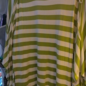 Michael Kors Green and White Striped Tunic